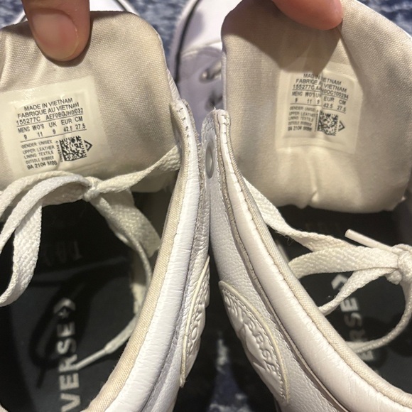 Converse Faux Leather White High-Top Sneakers - Picture 5 of 6